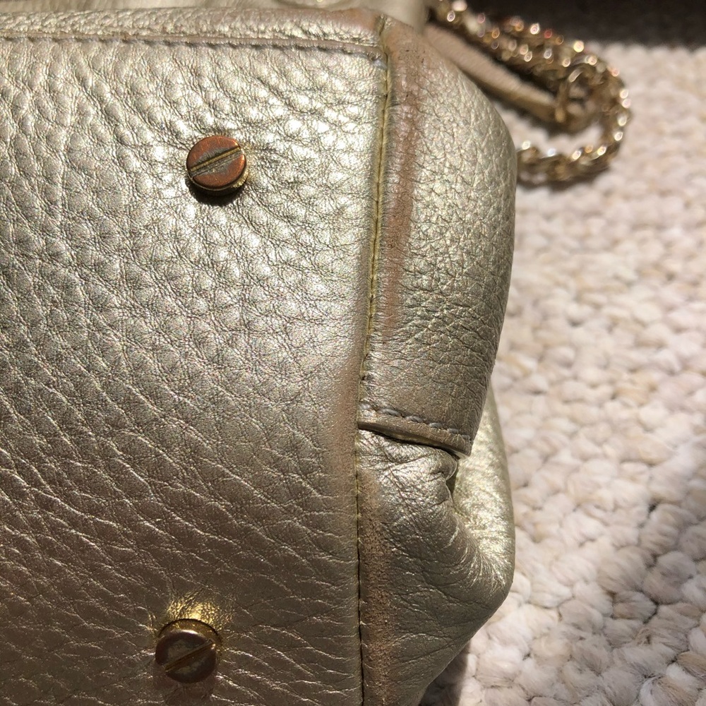 Tory Burch Thea Slouchy Chain Tote Bag in Gold - Picture 10 of 10